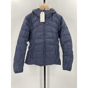 Quince Women's Lightweight Down Packable Puffer Hooded Jacket Navy Blue M